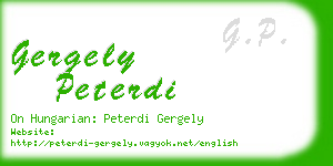 gergely peterdi business card